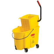 BUCKET &amp; WRINGER COMBO - 35 QRT SIDE PRESS YELLOW