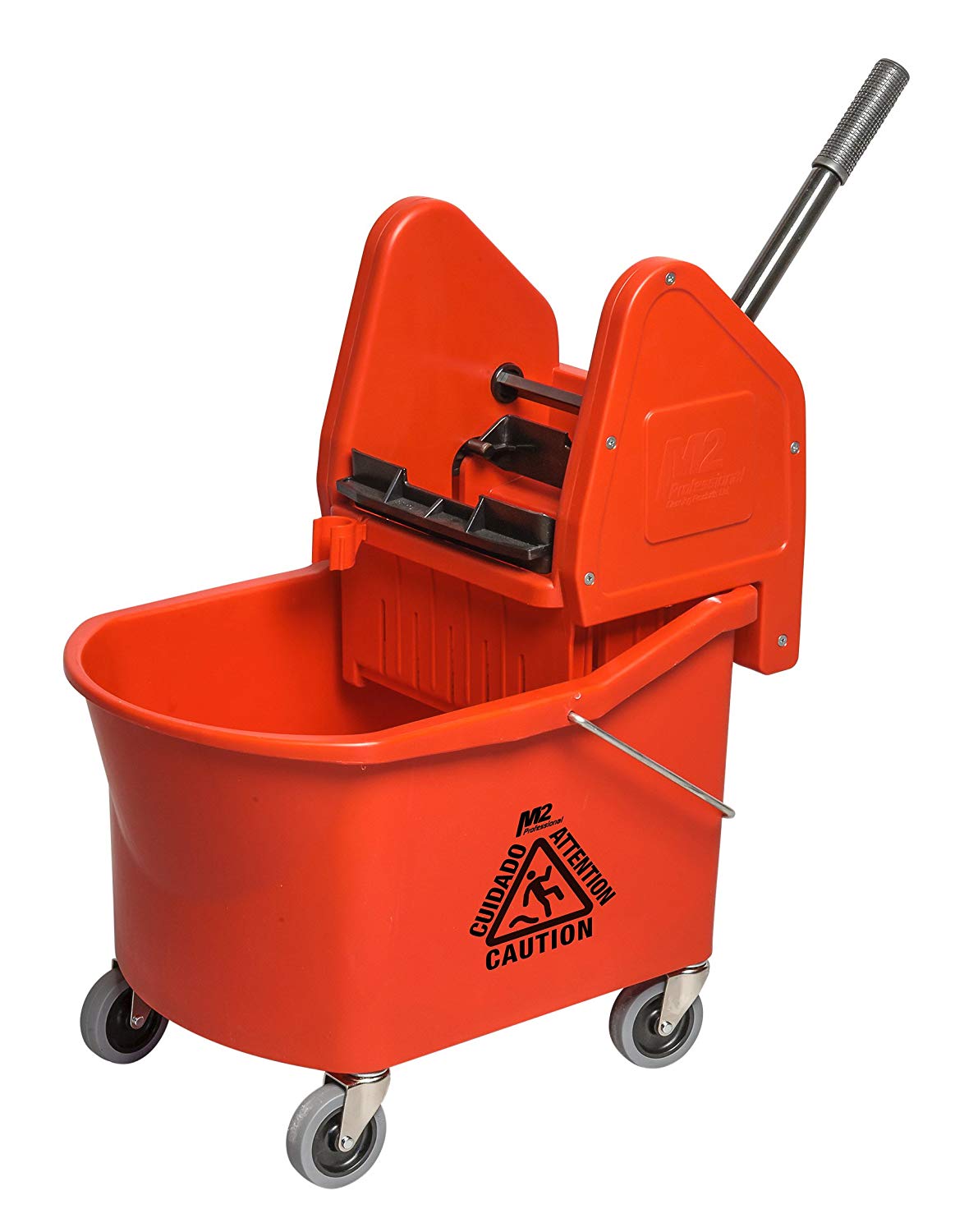 BUCKET &amp; WRINGER COMBO - 32 QRT DOWN PRESS RED GRIZZLY