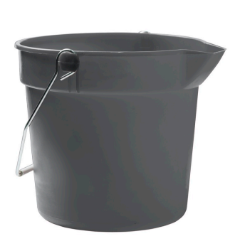 PAIL - 14 QUART UTILITY W/POUR  BUCKET SPOUT GREY