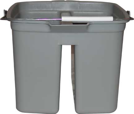 PAIL - 16 QUART DOUBLE TANK BUCKET GREY (15 Litre)