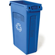 WASTE CONT - SLIM JIM 23 GAL, BLUE W/ RECYCLE LOGO (3540-07)