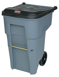 WASTE CONT - BRUTE ROLL OUT 95 GAL W/LID GREY (9W22)