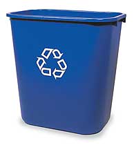 WASTE CONT - DESKSIDE MEDIUM  BLUE 28 QRT / 26.5L &quot;RECYCLE 