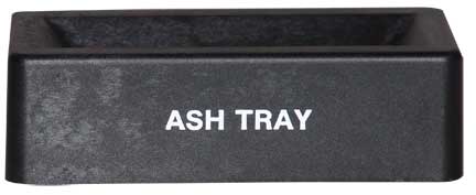 ASH TRAY - BLK. PLASTIC WALL MOUNT