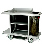 CART - HOUSEKEEPING W/SHELF, PLATINUM (RU6189)