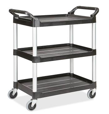 Product 5220053: CART - 3 SHELF UTILITY BLACK SMALL 16 W X 26" L (CA-UT1840)