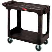 CART - FLAT SHELF UTILITY CART BLACK 500LB (RU4505)