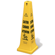 SAFETY CONE - 36&quot; W/ MULTI-LINGUAL &quot;CAUTION&quot;