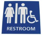 SIGN - MALE/FEMALE &amp; WHEELCHAIR STANDARD RESTROOM