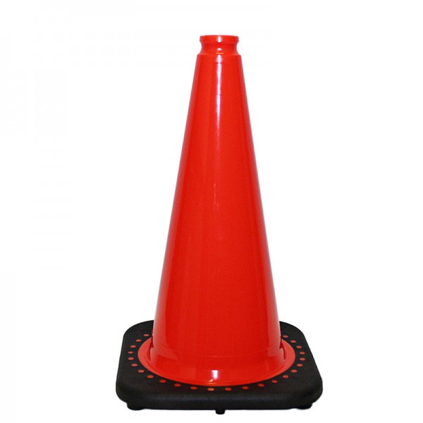 PYLON - 18&quot; ORANGE W/BLACK  BASE TRAFFIC CONE 3.5LBS 