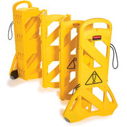 PORTABLE MOBILE BARRIER EXTENDS 13&#39; YELLOW (9S11)