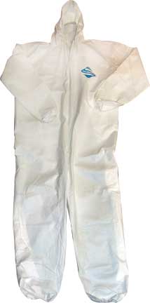 TYVEK SUIT - LARGE ELASTIC CUFF &amp; ANKLES, W/HOOD EA.