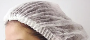 BOUFFANT CAPS - 21" WHITE  PLEATED HAIR COVER LARGE 