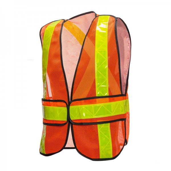 SAFETY VEST - TEAR-AWAY TRAFFIC VESTS MESH FLO.