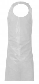 APRON - POLY DISPOSABLE 35&quot; X 45&quot; WHITE 100/PK