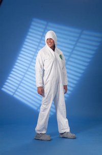 TYVEK SUIT - X-LARGE ELASTIC CUFFS &amp; ANKLES, W/HOOD 25/CS