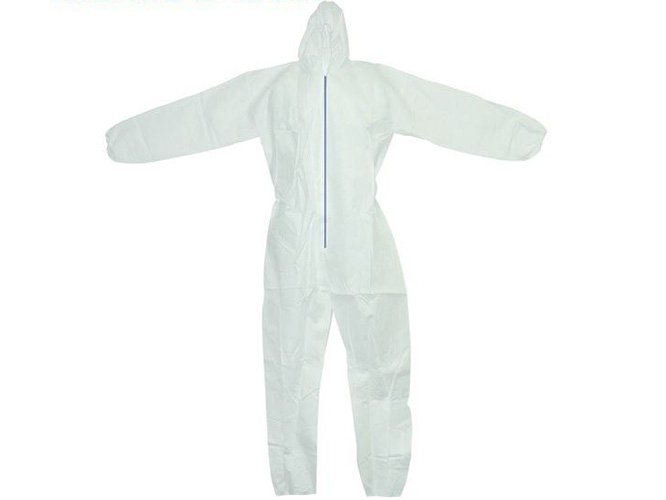 COVERALL - X-LARGE ELASTIC  CUFFS &amp; ANKLES, W/HOOD WHITE 