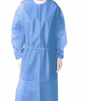 GOWN - BLUE NONWOVEN MEDICAL  ISOLATION GOWN FULL SLEEVE 