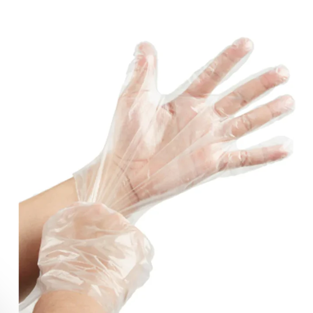 GLOVES - POLY DISPOSABLE DELI  CLEAR LARGE POWDER FREE 