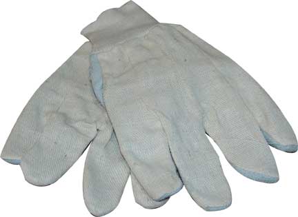 GLOVES - MENS 8oz COTTON WITH KNIT WRIST PAIR.