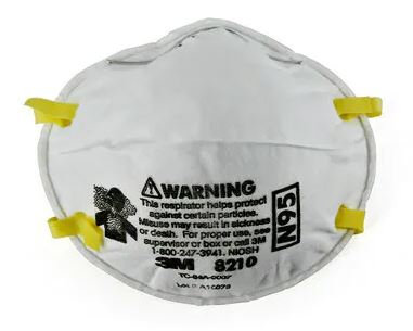 Product 6220012: FACE MASK - 3M N95 W/PARTICULATE RESPIRATOR 20/BX