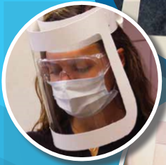 FACE MASK - CARDBOARD SHIELD DISPOSABLE W/ADJUSTABLE BAND 