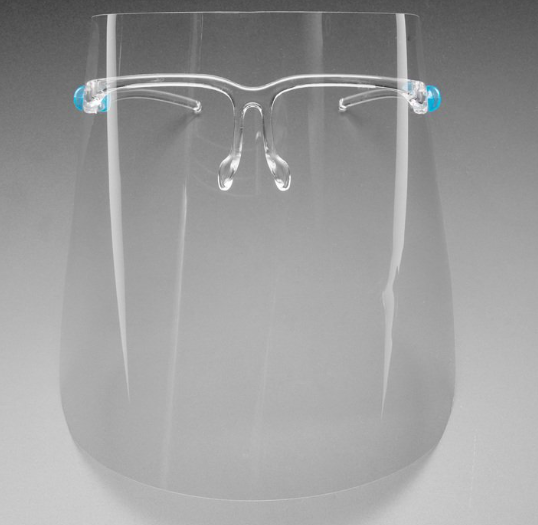 Product 6220080: FACE MASK - PLASTIC SHIELD W/ EYE GLASSES FRAME 