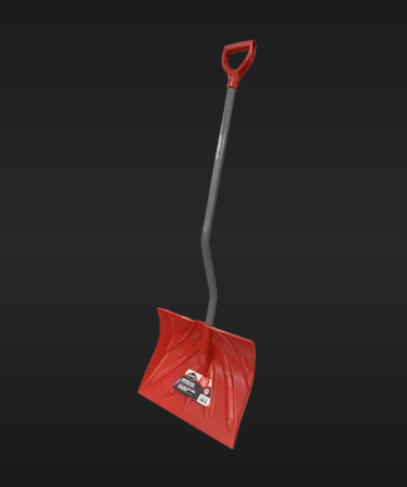 SHOVEL - 18" SNOW ERGONOMIC  W/CURVED STEEL HANDLE